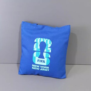 Handle Blue Custom logo Printing Promotional 100% Nature Cotton Canvas <b>Tote</b> <b>Shopping</b> <b>Bag</b> Wholesale - Product Image 3