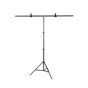 Portable T-shaped <b>backdrop</b> <b>stand</b> for photography, videography, and live streaming; metal bracket for broadcasting; <b>backdrop</b> - Product Image 5