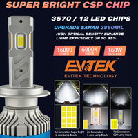 Ampoule de phare LED N4 160W 16000LM 6500K CSP Chip Canbus, remplacement universel pour phare avant de voiture