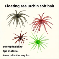Appât souple flottant Finesse Fishing Sea Urchin |   Leurre en TPE idéal pour la pêche au drop shot, la Wacky Rig et la Neko Rig