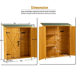 <span class=keywords><strong>Meuble</strong></span> <span class=keywords><strong>de</strong></span> jardin, abri à outils étanche, armoire <span class=keywords><strong>de</strong></span> <span class=keywords><strong>rangement</strong></span> en bois - Product Image 2
