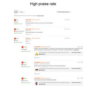 3m Băng 1600 chống cháy 600V đánh giá Băng cách điện với chất lượng cao vật liệu PVC chịu nhiệt độ cao - Product Image 6