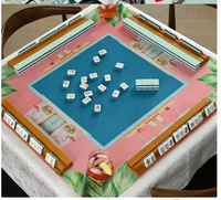 Tuiles de Mahjong de Luxe, Ensemble Portable Personnalisé Thème Plage, En Stock, Hawaï Tropical, Cadeau pour Soirée de Jeu Américaine, OEM ODM