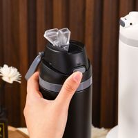 Cross-border nieuwe stijl fruitbeker 304 roestvrijstalen vacuüm geïsoleerde tumbler met rietje en PP deksel, modern minimalistisch design, draagbaar