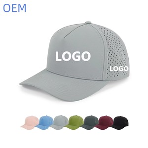 Unisex Custom Golf <b>Hat</b> Hydro Curved Brim 6 Laser Cut Perforated Holes Waterproof Snapback Baseball Cap for Golf Club Team Fans - Product Image 2