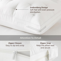 Oreiller de lit ergonomique de luxe moderne et personnalisable en mousse à mémoire de forme respirante pour dormeurs sur le côté et sur le dos