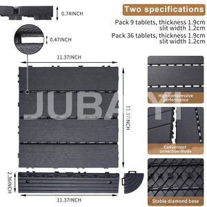 Sıcak satış kaymaz açık bahçe dekoratif birbirine DIY katı döşeme için WPC kompozit zemin kiremit - Product Image 4