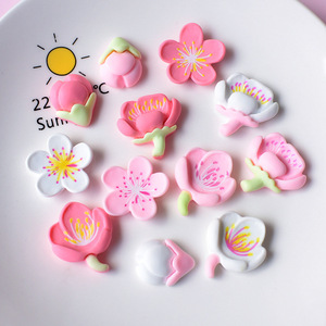 Nuevas y Lindas Flores de Cerezo Rosadas, Serie de Flores de Melocotón, Resina Plana para Scrapbooking, Joyería DIY, Horquillas, Decoración Artesanal - Product Image 1