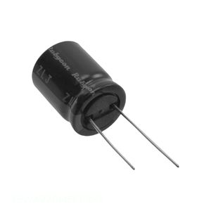ตัวเก็บประจุแบบ Through Hole CAP ALUM 220UF 20% 25V RADIAL TH 25WA220MEFC8X9 220 ยูเอฟ - Product Image 1