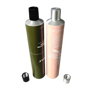 Custom Facial Cleanser 80ml 100ml Sunscreen Package Metal Tubes Glossy Matte Silver Black Metal Caps for Aluminum Tubes