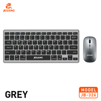 Jeqang JB-326 Yeni Plastik BT 2.4G Kablosuz Tam Boy Laptop Klavye Mouse Seti Çift Modlu Optik USB Arabirimli Tak ve Çalıştır