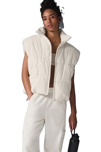 Gran oferta al por mayor, <span class=keywords><strong>chaleco</strong></span> <span class=keywords><strong>acolchado</strong></span> de color con logotipo personalizado, abrigos cálidos de cuello alto para <span class=keywords><strong>mujer</strong></span>, <span class=keywords><strong>chaleco</strong></span> ligero <span class=keywords><strong>acolchado</strong></span> sin mangas de algodón para invierno - Product Image 5