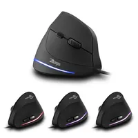 ZELOTES T-20 Mouse Kabel Vertikal Ergonomis Dapat Diisi Ulang 3200DPI Opsional Mouse Gaming Portabel untuk Laptop PC Komputer