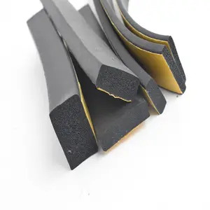 EPDM foam flat self-adhesive sealing strip square wear-resistant gap filling cabinet door waterproof anti-collision strip