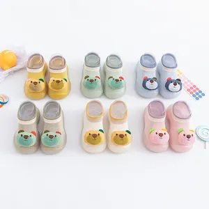 Summer New Style Polyester Cotton Newborn Colourful Baby Bear Manufacturer Baby Socks Shoes