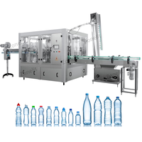 Machine de remplissage d'eau automatique 24-24-8 16-16-6 8-8-3 pour bouteille de 500ml 1000ml 40 BPM 60 BPM 90 BPM Rinçage Embouteillage