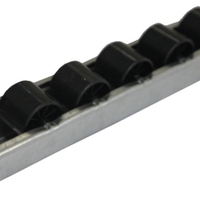 Rouleau de guidage Placon en alliage d'aluminium 40*35mm avec roues jaunes en 4000 mm pour rack de tuyauterie Lean