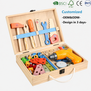 <span class=keywords><strong>Caja</strong></span> de <span class=keywords><strong>Herramientas</strong></span> de Madera Montessori para Niños, <span class=keywords><strong>Juguete</strong></span> Educativo STEM con Tornillos y Tuercas de <span class=keywords><strong>Juguete</strong></span>, Juego de Construcción con Taladro Eléctrico - Product Image 1
