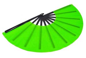 Fabricants chinois rouges Kung Fu Tai Chi grand ventilateur en soie en plastique 33cm pour les faveurs de fête - Product Image 3