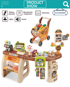 <span class=keywords><strong>Caja</strong></span> <span class=keywords><strong>registradora</strong></span> <span class=keywords><strong>grande</strong></span> <span class=keywords><strong>de</strong></span> lujo para alimentos, 65 unidades, para niños, hogar, tienda <span class=keywords><strong>de</strong></span> supermercado, <span class=keywords><strong>juguete</strong></span> - Product Image 3