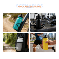 Bouteille d'eau à compression pour vélo avec logo personnalisé, 610 ml, sans BPA, PP5, anti-fuite, pour le cyclisme, le VTT, le sport, la gym, portable, pour l'extérieur