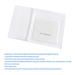 Aplicación de apósitos de alginato de calcio en úlceras de pierna, úlceras por presión, quemaduras de primer y segundo grado, úlceras del pie diabético, etc. - Product Image 6