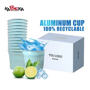 Одноразовая алюминиевая чашка для холодного напитка, 500 мл, 600 мл