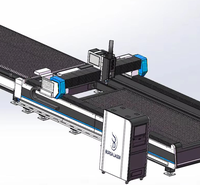 Découpeuse laser fibre CNC haute puissance 8000W, machine de découpe industrielle grand format à portique ouvert adaptable