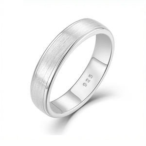 925スターリングシルバーリング男性用金メッキ14k18kローズゴールド5/6/7/8mmカスタム卸売さまざまなサイズのカップルリング - Product Image 3