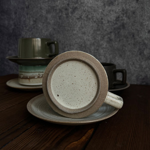 Ensemble <span class=keywords><strong>de</strong></span> tasses à café en céramique Wind avec soucoupes, haut <span class=keywords><strong>de</strong></span> gamme, pour salons <span class=keywords><strong>de</strong></span> thé, en <span class=keywords><strong>poterie</strong></span> rustique vintage, vente en gros - Product Image 2