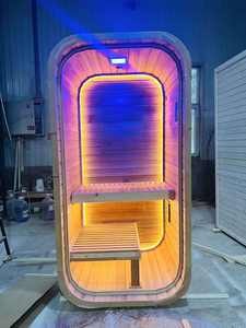 Traditionele Hemlock Moderne Sauna Elektrische Kachel Verre Infrarood Verwarming Droge Stoom 2 Persoons Capaciteit Grote Ramen voor Welzijn - Product Image 2