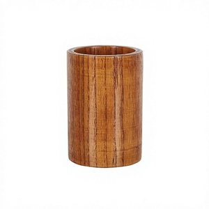 Gobelet à boire réutilisable en bois naturel massif, fabriqué à la main, écologique, pour la maison et l'extérieur - Product Image 1