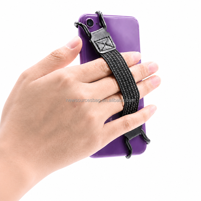 Portable Mobile Phone Holders Hand Strap Cell Phone Finger Holder Band Strap with Buckle AAW22