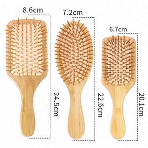 Peigne de massage moderne en bambou naturel jetable à coussin d'air, longueur personnalisable, pour coiffure, directement de l'usine par USA Mairun - Product Image 1