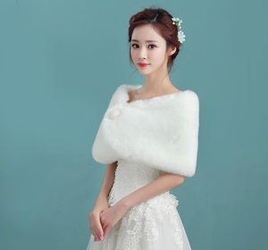 S4310F longues robes de soirée Cape luxe nouvelle haute qualité blanc <span class=keywords><strong>pas</strong></span> <span class=keywords><strong>cher</strong></span> Cape mariage à capuche Cape hiver Cape - Product Image 2