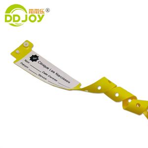 Bracelet d'identification en PVC souple personnalisable pour patients, jetable, pour adultes et bébés, vente en gros d'usine - Product Image 4