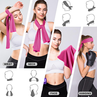 Serviettes rafraîchissantes personnalisées avec logo, douces, respirantes, en microfibre, pour le sport, à séchage rapide, avec boîte de rangement