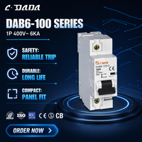 Disjoncteur miniature DAB6-125 1P/2P/3P/4P pour la protection contre les surcharges et les courts-circuits