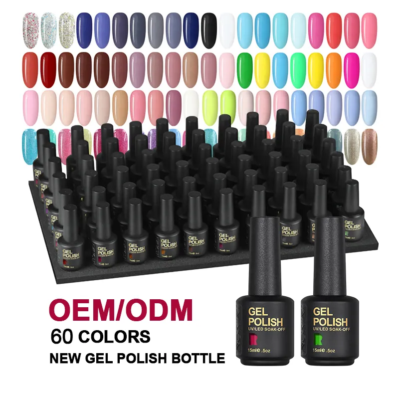 RONIKI 2022 Gel Polish Set Collection OEM Nail Products Salon Cosmetics Enamel Varnish Uv Gel New Desgin 60 Colors 15 Set 15ml