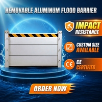 Barrera Contra Inundaciones para Puertas de Hogar, de Aluminio Resistente, para Protección Costera Contra Tormentas Extremas y Clima Severo