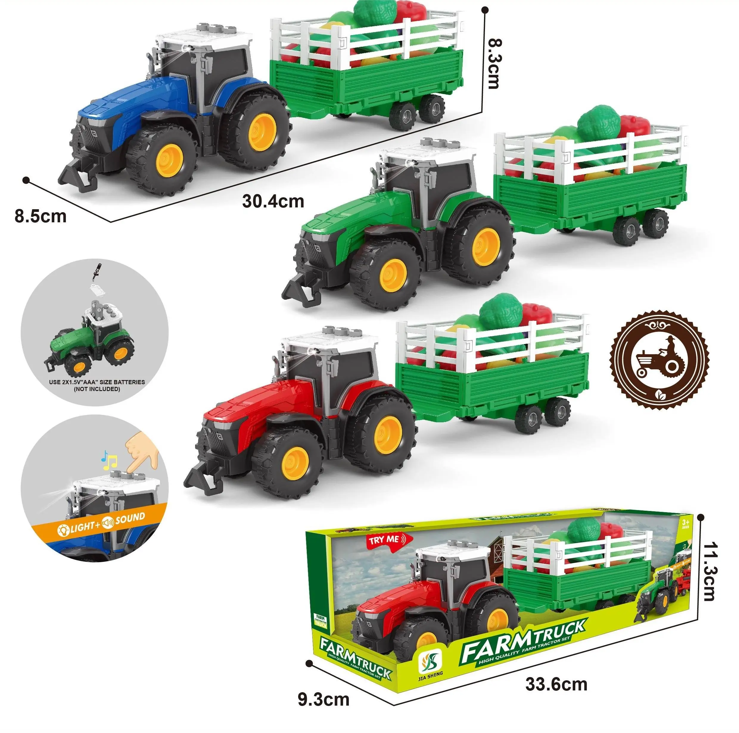 어린이 전기 농부 울타리 자동차 13 14 종류의 야채 소리와 빛 퍼즐 놀이 집 플라스틱 관성 장난감 트럭