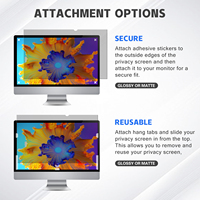 Matériau coréen 2 voies Anti-éblouissement écran d'ordinateur filtre de confidentialité Anti-bleu protecteur d'écran pour Macbook /PC/bureau/banque ATM
