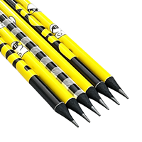 Lot de 6 crayons en bois triangulaires HB de grande taille, graphite épais, facile à aiguiser, pour enfants, préscolaire, écriture, papeterie, utilisation en classe