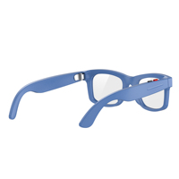 Lunettes intelligentes avec assistant vocal IA, haut-parleurs stéréo à oreille ouverte, double microphone, réduction du bruit, appels mains libres, traduction en temps réel
