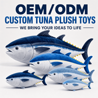Fabricant de Mascottes en Peluche Thon Bleu OEM ODM, Conception Personnalisée, Logo Personnalisé, Vente en Gros de Jouets en Peluche, Cadeau Promotionnel Animal en Peluche
