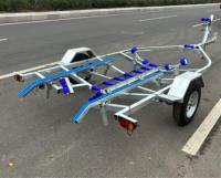 Remorque bateau HOIRO Poly Bunk Style 5,5 m galvanisée à essieu simple avec frein hydraulique, capacité de charge 750 kg pour jet ski et petit bateau