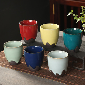 Taza de Café de Porcelana Vintage con Esmalte de Goteo de Aceite, Apta para Microondas y Lavavajillas, Regalo Empresarial para Uso en el Hogar, Restaurantes y Hoteles - Product Image 4