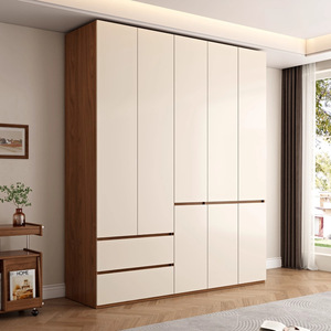 Armoire en <span class=keywords><strong>bois</strong></span> massif segmentée, design sans poignée, panneau <span class=keywords><strong>OSB</strong></span>, placard fini, grande capacité de rangement, pour la maison, la chambre à coucher - Product Image 2