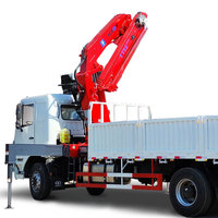 Grue articulée montée sur camion HAOY 12 tonnes, hydraulique, pliable, télécommandée, pour atelier
