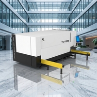 Machine de découpe laser à fibre 1530 pour le traitement de plaques, 3000W 6000W, avec table de travail unique et couvercle intégral, pour petites ateliers